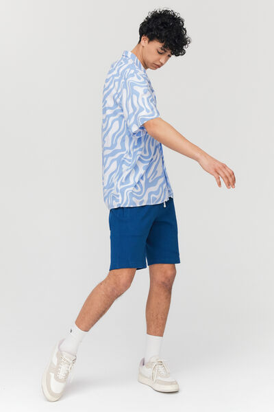 Chemise imprimée fluide manches courtes