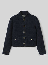 Veste tweed boutonn&eacute;e