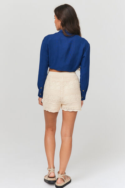 Short en crochet en coton bio