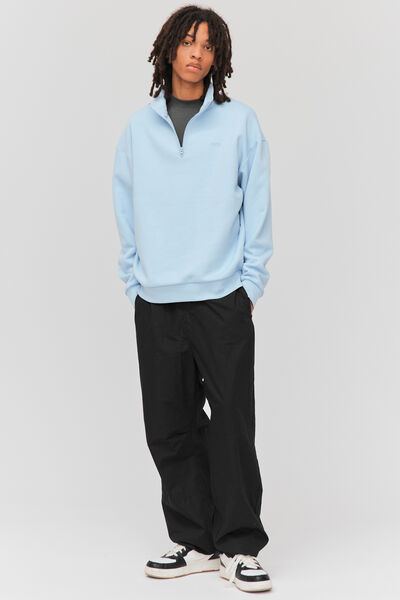 Sweatshirt avec col montant zippé