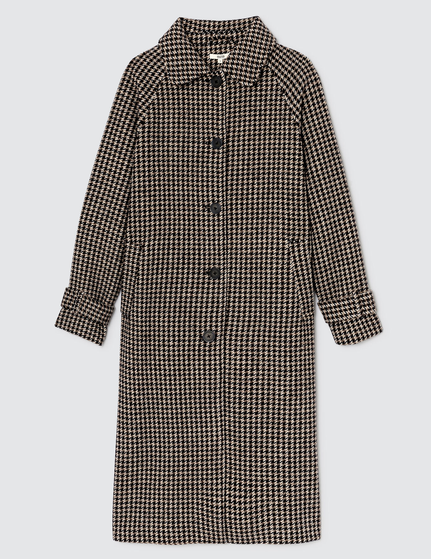 Manteau en laine à carreaux