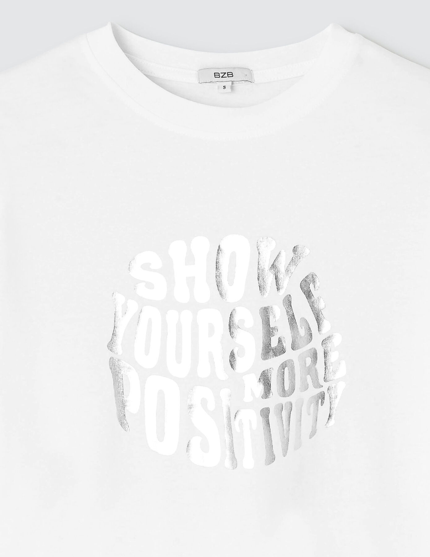 T-shirt imprimé argenté