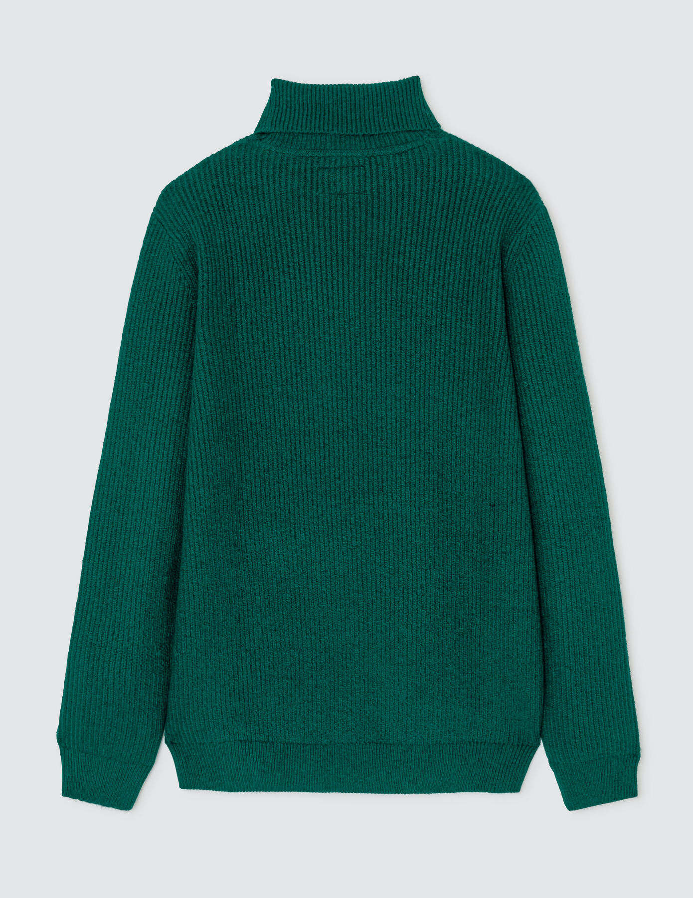 Pull col roulé à côtes