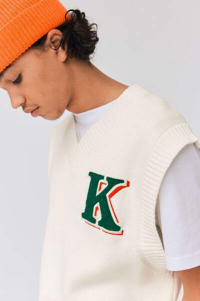 Pull sans manches avec patch