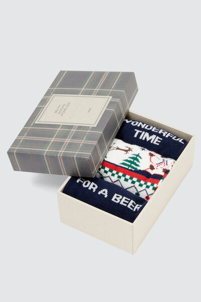 Coffret cadeau Lot de 2 paires de chaussettes Xmas