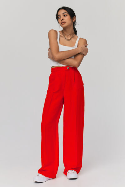 Pantalon straight en lin