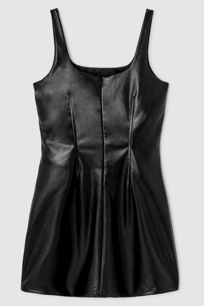 Robe chasuble tissu enduit