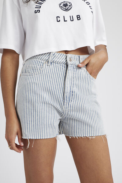 Short Bizzbee En Toile Bleu - Taille M - Coupe Regular Style Chino - Occasion Très Bon état