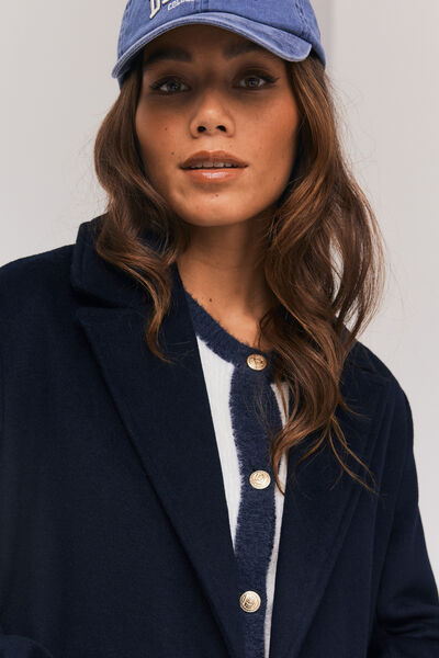 Manteau long en laine