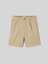 Bermuda chino &agrave; plis