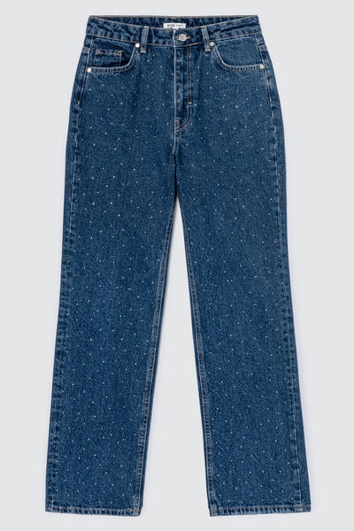Jean straight à strass