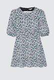 Robe courte imprimée dos ouvert
