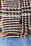Veste surchemise à carreaux en laine sherpa