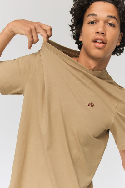 T-shirt avec broderie pizza/basta