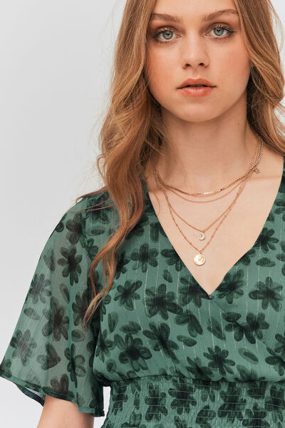 Robe longue imprim&eacute;e