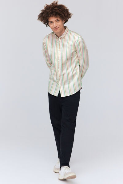 Chemise rayée coupe droite