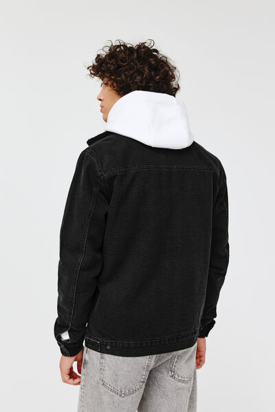 Veste en jean col sherpa