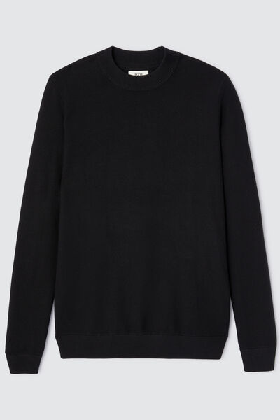 Pull col montant jeu de points