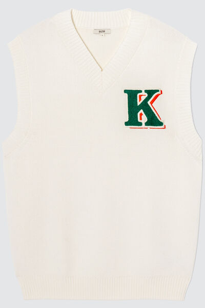 Pull sans manches avec patch
