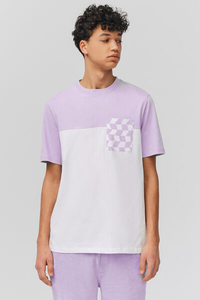 T-shirt poche printé