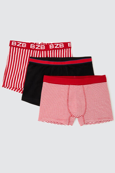 Lot de 3 boxers rayures