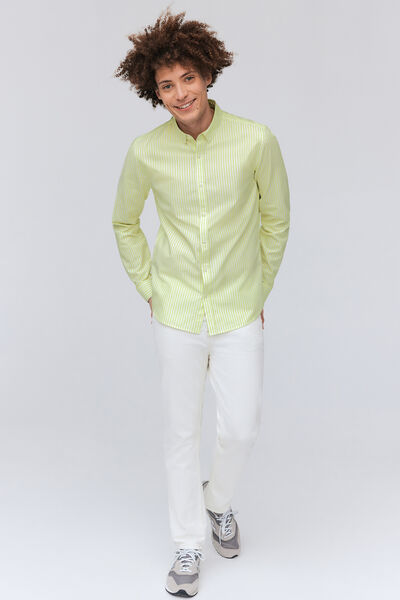 Chemise rayée coupe droite