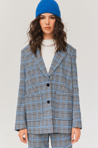 Blazer à carreaux