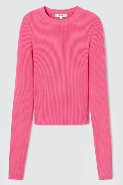 Pull côtelé uni