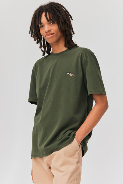 T-shirt effet délavé avec broderie