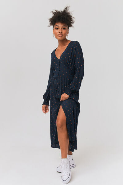 Robe longue imprim&eacute;e