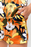 Short imprimé en satin