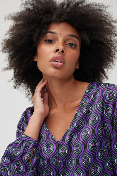Blouse boutonnée imprimée