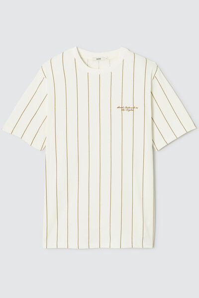 T-shirt à rayures et brodé