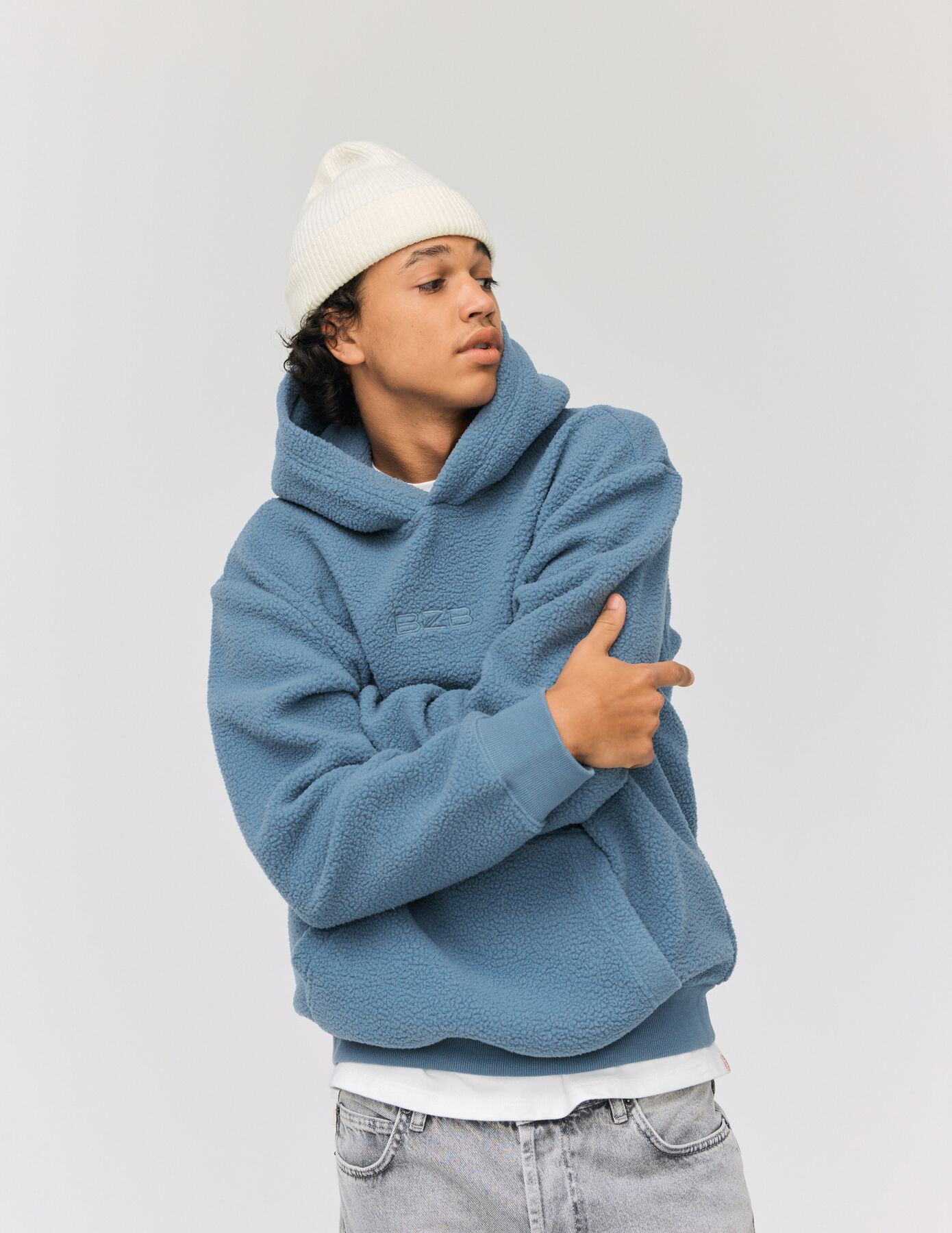 Sweat sherpa à capuche
