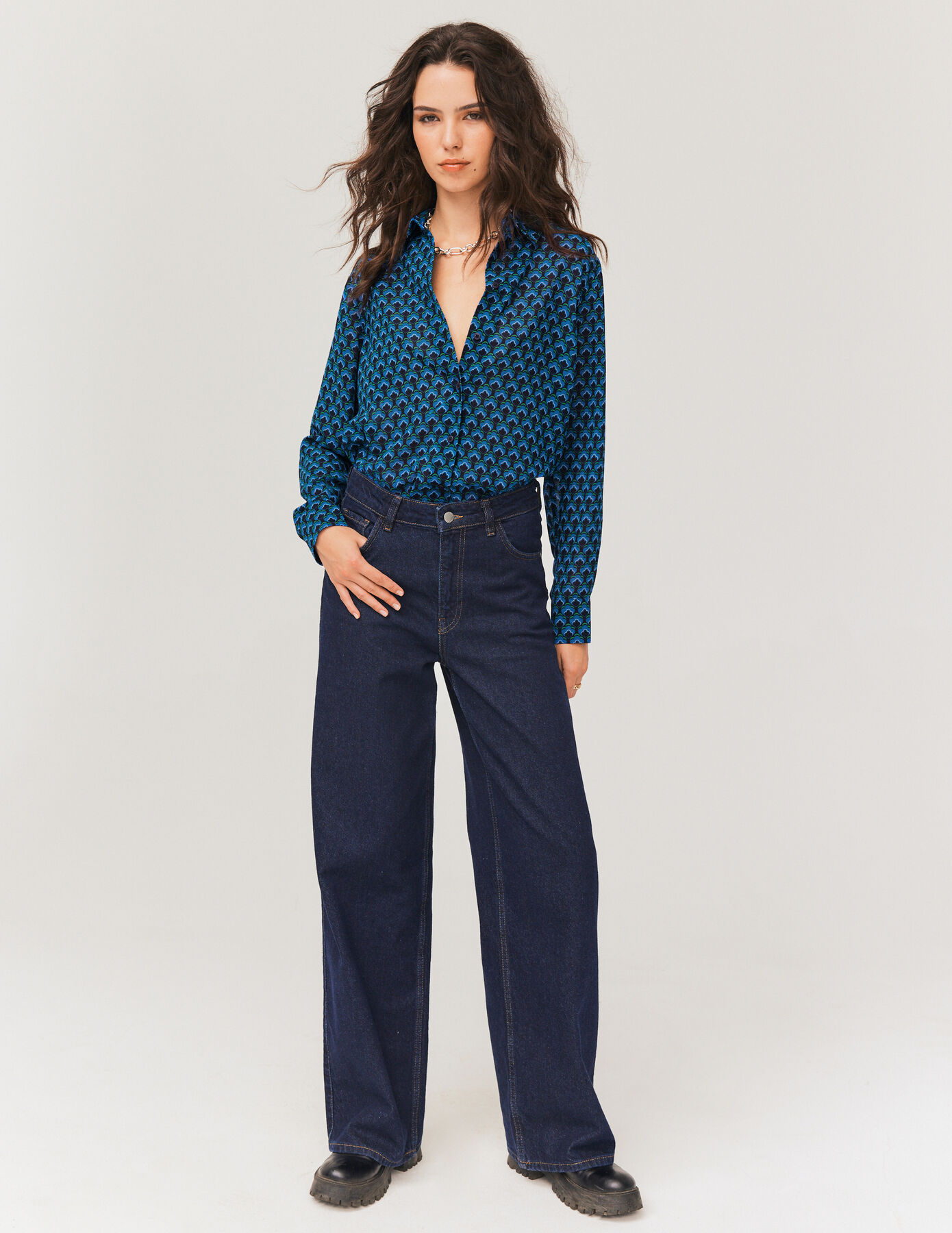 Chemise fluide imprimée
