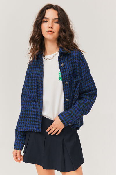 Surchemise en tweed