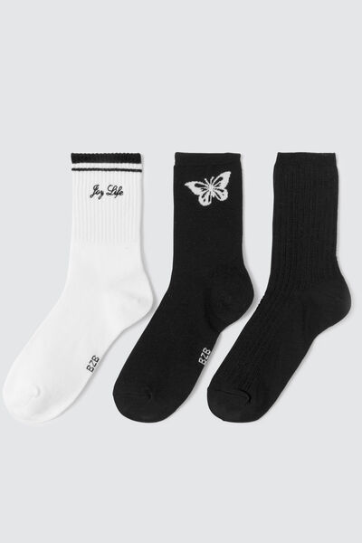 Lot de 3 paires de chaussettes fantaisie