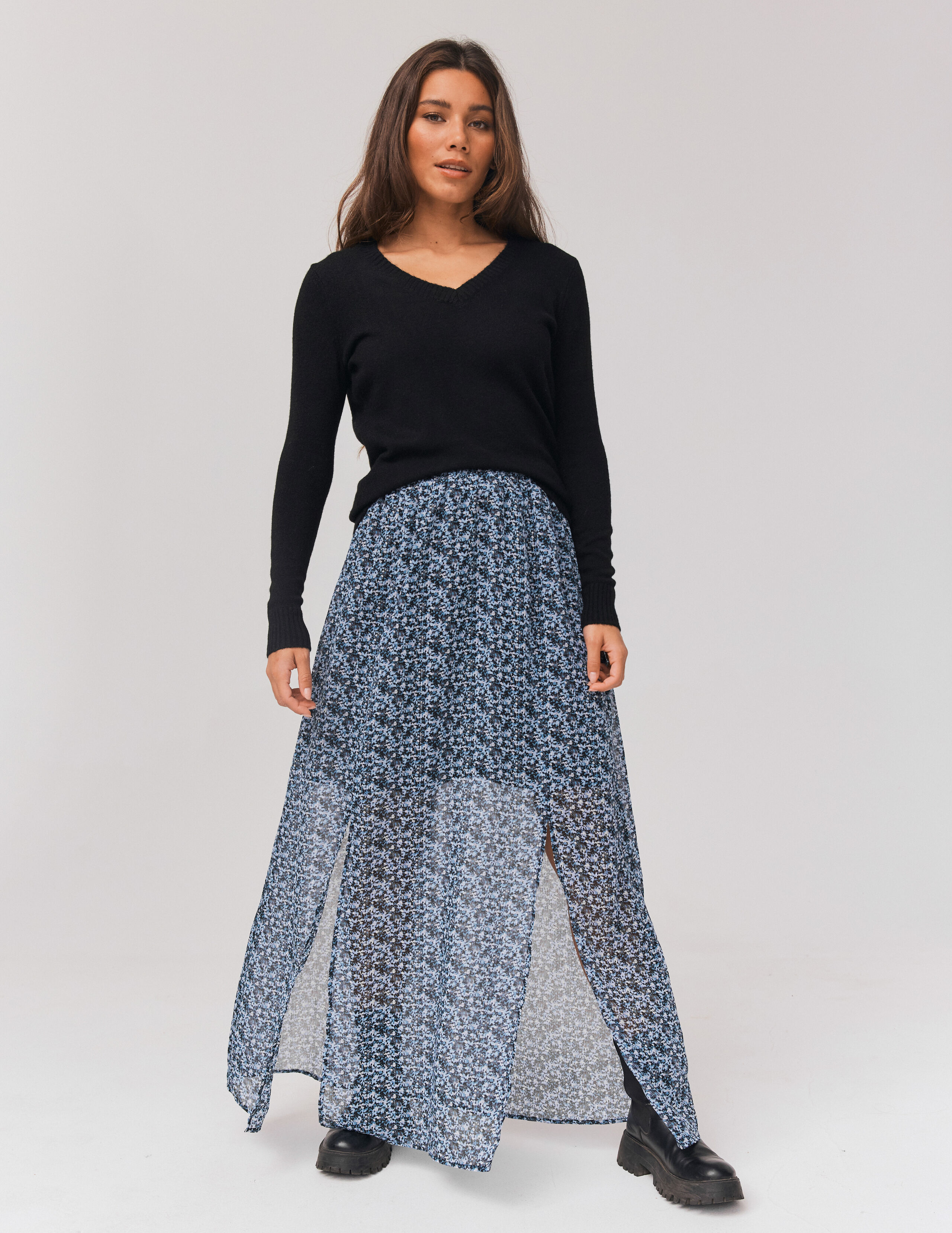 Jupe sales avec voile
