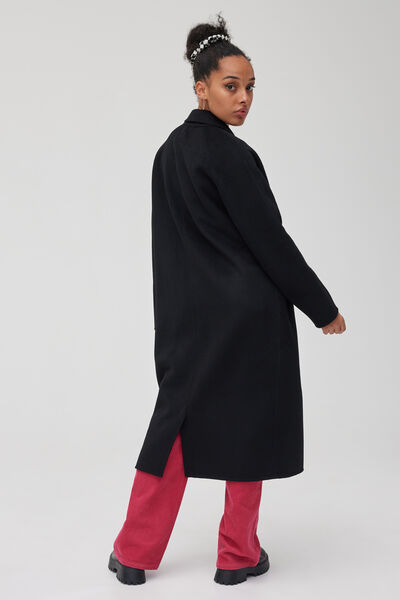 Manteau long en laine