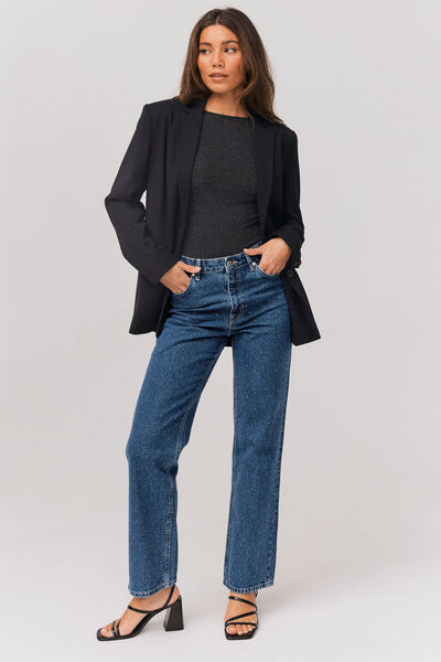 Jean straight à strass