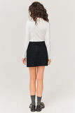Jupe courte en tweed boutons dorés