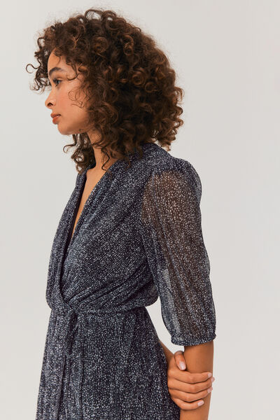 Robe plissée imprimée