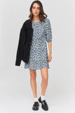 Robe courte imprimée dos ouvert