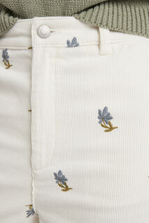 Pantalon velours brodé