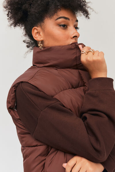 Doudoune sans manches rembourrage recycl&eacute;