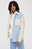 Surchemise en velours  colorblock