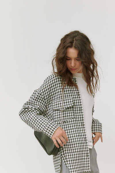 Surchemise en tweed