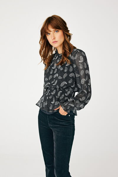 Blouse Transparente Imprimée Polyester recyclé