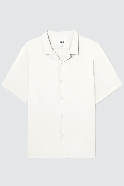 Chemise manches courtes unie fluide