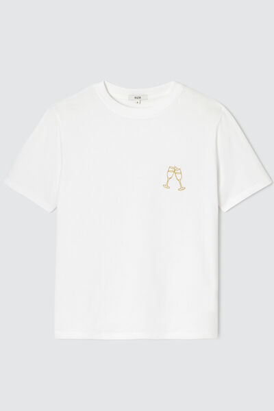 T-shirt brodé coupette